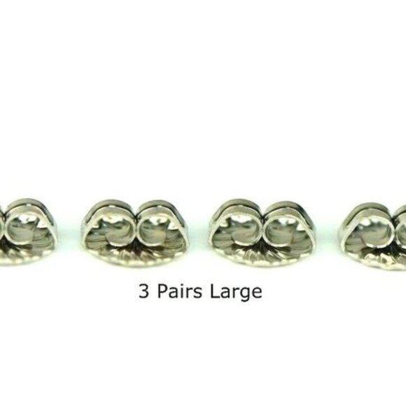 Solid 14K White or Yellow Gold Earring Backs Butterfly 1 Small Pair Findings - Picture 11 of 14